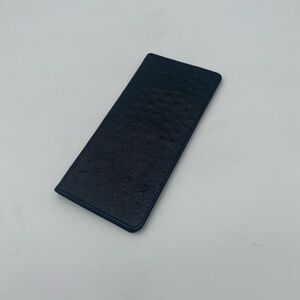 Elegant Black Ostrich Leather Wallet